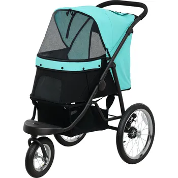 Pro psa PawHut Kočárek pro psy LUIS, tyrkysový