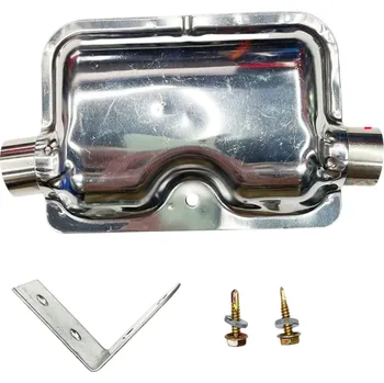 Nerezová ocel 24 mm vstup 24 mm délka 120 mm Univerzální výfuk parkovacího dieselového topení – větší průřez