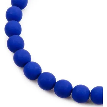 Dětské navlékací korálky Estrela České mačkané korálky Estrela NEON 10 mm tmavě modré