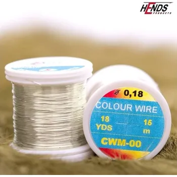 Rybářský prut Hends kroužkovací drátek Colour Wire 0,14mm 18m Stříbrná