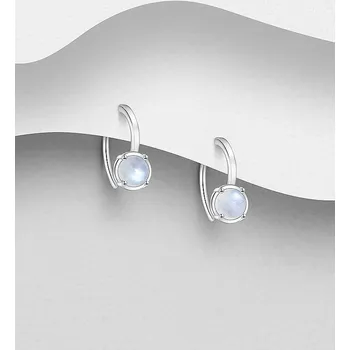 Náušnice Prstýnkárna HOOK Náušnice s měsíčním kamenem na háček AG925≤0,6g