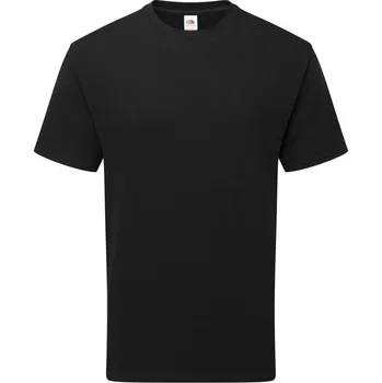 FRUIT OF THE LOOM PURE COTTON T / Unisex tričko z těžké bio bavlny - černá S