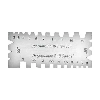 Kmitex Soustružnická měrka na měření čtvercového stoupání závitu a úhlu