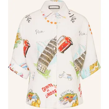 Dámská halenka Sem Per Lei Dámská Košile S 3/4 Rukávem, bílá / tyrkysová /...