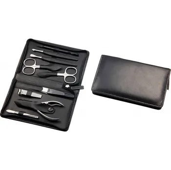 Hans Kniebes manikúra v černém koženém pouzdře 9-dílná
