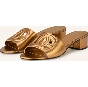 Dámská obuv Dolce & Gabbana Dámské Mules S Výřezy, zlatá, 40