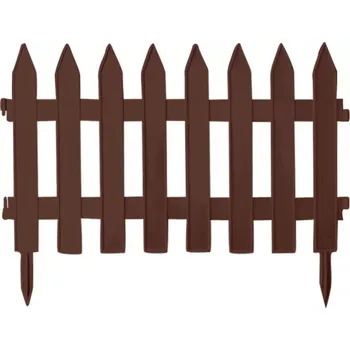 Zahradní obrubník Hnědý zahradní venkovní plůtek GC22 - 322 x 25 cm