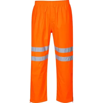 PORTWEST Kalhoty RT61 Hi-Vis, do pasu, prodyšné, nepromokavé, reflexní POR-RT61ORRM M Oranžová