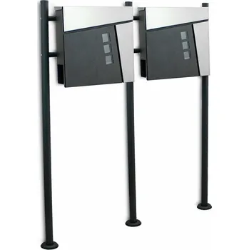 Železářství DVOJITÁ POŠTOVNÍ SCHRÁNKA S NOVINNÍKEM VOLNĚ STOJÍCÍ BITUXX M18440(2x18065+16022)