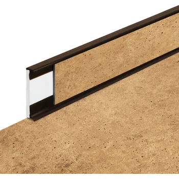 soklová lišta PVC vinylová soklová podlahová lišta Fortelock Business Tornes mars C006 brown - 200 x 5,8 x 1,2 cm