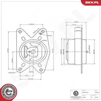Zavěšení motoru Zavěšení motoru ESEN SKV 75SKV260
