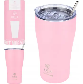 Termoska Termohrnek nepropustná termoska na kávu, čaj se slámkou 500 ml