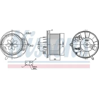 Vnitřní ventilátor NISSENS 87762