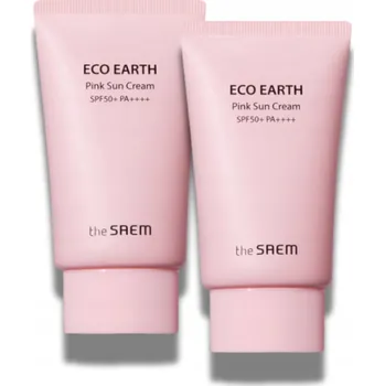 Přípravek na opalování Sada 2x SAEM Eco Earth Pink Sun Crem Opalovací krém s filtrem SPF 50+