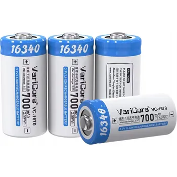 Akumulátor baterie VariCore VC-1670 Plus 16340 Li-ion 3.7 V 700 mAh 4ks