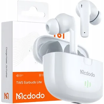 Sluchátka MCDODO BEZDRÁTOVÁ SLUCHÁTKA DO UŠÍ BLUETOOTH 5 S MIKROFONEM + POUZDRO BÍLÁ