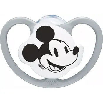 dudlíky Dudlík NUK Perfect Match Air DISNEY MICKEY MOUSE, silikonový, 0–6 měsíců, šedý