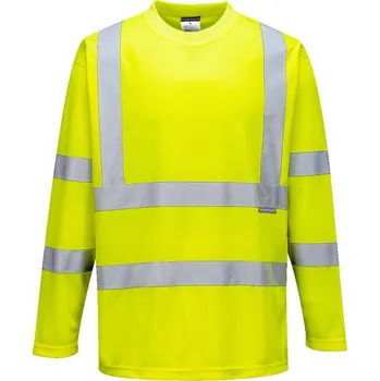 pracovní tričko PORTWEST Tričko S178 Hi-Vis, dlouhý rukáv POR-S178YERM M Žlutá