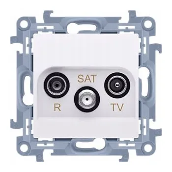 Elektrická zásuvka Anténní zásuvka R-TV-SAT koncová Simon10 bílá CASK.01/11