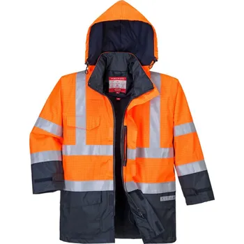 pracovní bunda PORTWEST Bunda Bizflame Rain Hi-Vis Multi-Protection S779, zateplená, reflexní POR-S779ONRM M Oranžová/navy