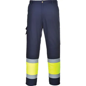 Pánské kalhoty PORTWEST Kalhoty Combat Hi-Vis E049, do pasu, reflexní POR-E049YNRXL XL Žlutá/navy