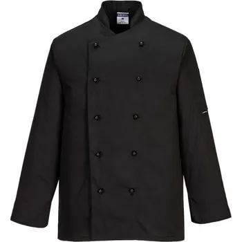 PORTWEST Rondon Somerset Chefs C834, dlouhý rukáv POR-C834BKRXXL 2XL Černá