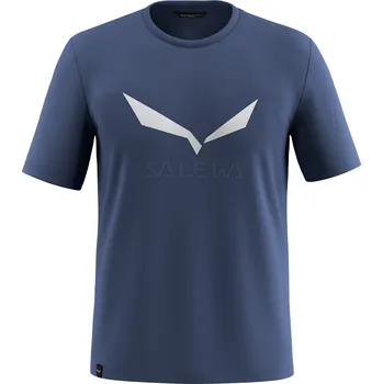 Pánské tričko Pánské triko Salewa Solidlogo Dri-Rel M S/S Tee Velikost: L / Barva: tmavě modrá/bílá