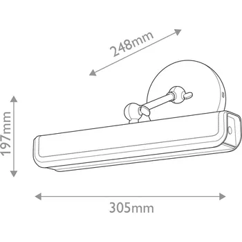 Lampička Quintiesse LED nástěnné světlo VALISE, černé/starožitná mosaz, 31 cm, umělá kůže černá, starý mosaz LED 10 W celkem - Doprava zdarma