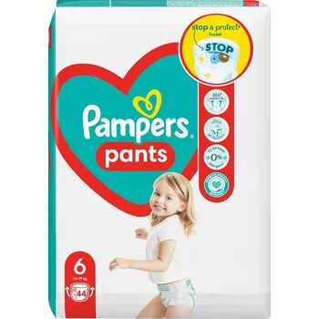 Plenkové kalhoty Pampers Pants Plenkové Kalhotky, velikost 6, 44 ks, 14 kg-19 kg