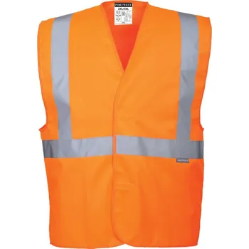 pracovní vesta PORTWEST Vesta C472 s jedním pruhem, reflexní POR-C472ORRXX/3X Oranžová 2XL-3XL