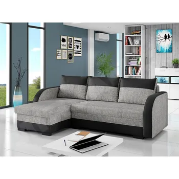 Sedací souprava Mirjan_zondo Rohová sedací souprava Julie (černá + hnědošedá)