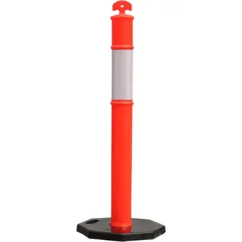 Plotový sloupek Flomat Červeno-bílý plastový parkovací sloupek - 10 x 115 cm