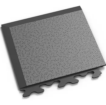 vinylová podlaha Grafitový PVC vinylový rohový nájezd "typ A" Fortelock Invisible 2036 (hadí kůže) - 14,5 x 14,5 x 0,67 cm