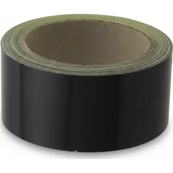 Výstražná páska Černá nereflexní samolepící výstražná páska - 15 m x 5 cm