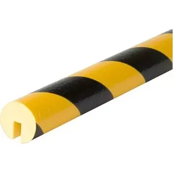 Dětská zábrana Černo-žlutá pěnová reflexní ochrana rohů zdí, stěn typ B+ - 4 x 100 cm