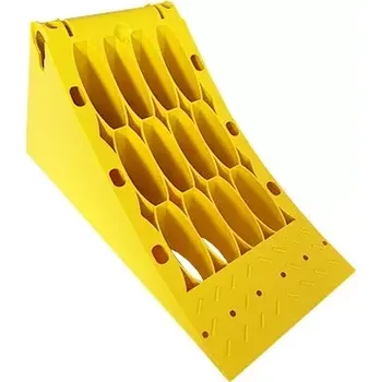 Štípací klín Žlutý plastový protiskluzový blokovací klín E46 - 16 x 19 cm