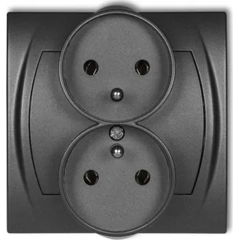 Elektrická zásuvka Šedá nástěnná Elektrická Zásuvka Karlik