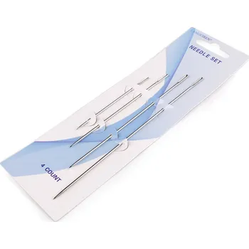 Nástroj na niť a příze Jehly dlouhé čalounické, hobby, malé, nikl