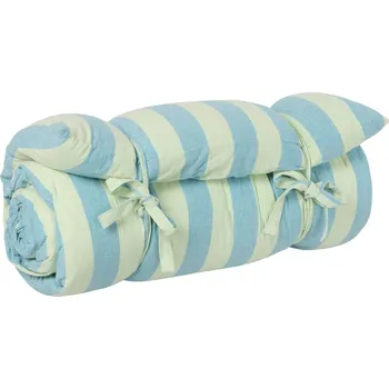 Podsedák Ib Laursen Bavlněná matrace Linus Green Blue stripes 70 x 190 cm