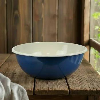 Smaltem potažená mísa OLKUSKIE WYROBY EMALIOWANE 6,5 l OWE Blue