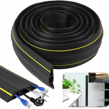 kabelová chránička 2M PODLAHOVÝ KABELOVÝ MOST FLEXIBILNÍ OCHRANA KABELU NA PODLAHU DO DOMÁCNOSTI