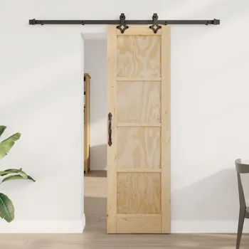 Vchodové dveře OMAXI Posuvné Dveře Přírodní a černá 61 x 198.5 cm 847201