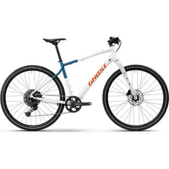 Silniční kolo GHOST Urban Asket White/Deep Sea Blue Glossy - XL