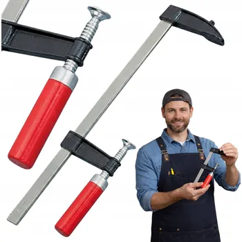 Truhlářská svěrka TRUHLÁŘSKÁ SVĚRKA NA DŘEVO ZÁMEK UCHYCENÍ 300x50mm TYP F DÍLENSKÁ OCELOVÁ