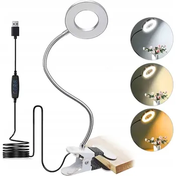 IP kamera LED LAMPA S LUPU DRŽÁKEM NA STŮL KRUHOVÁ SERVISNÍ 10W USB