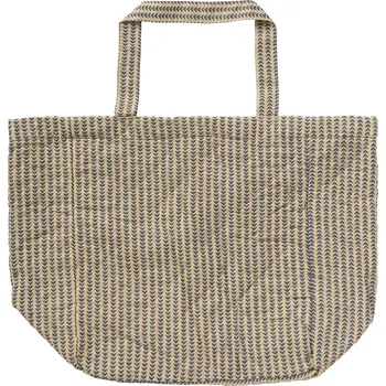 Ib Laursen Prošívaná bavlněná taška Dark blue stems