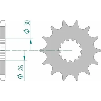 Nářadí na motocykly Ocelová standardní přední řetězová kola AFAM 88600 - 525 88600-16