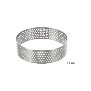 Ráfek nerez na TARTALETKY - 6 ks / 7 cm