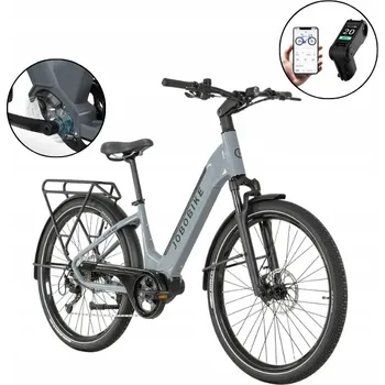 Elektrokolo Elektrokolo JOBOBIKE LYON PRO - šedé městské, dojezd 90 km