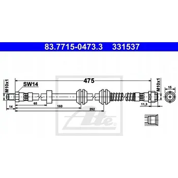 Brzdová hadice Brzdová hadice flexibilní ATE 83.7715-0473.3